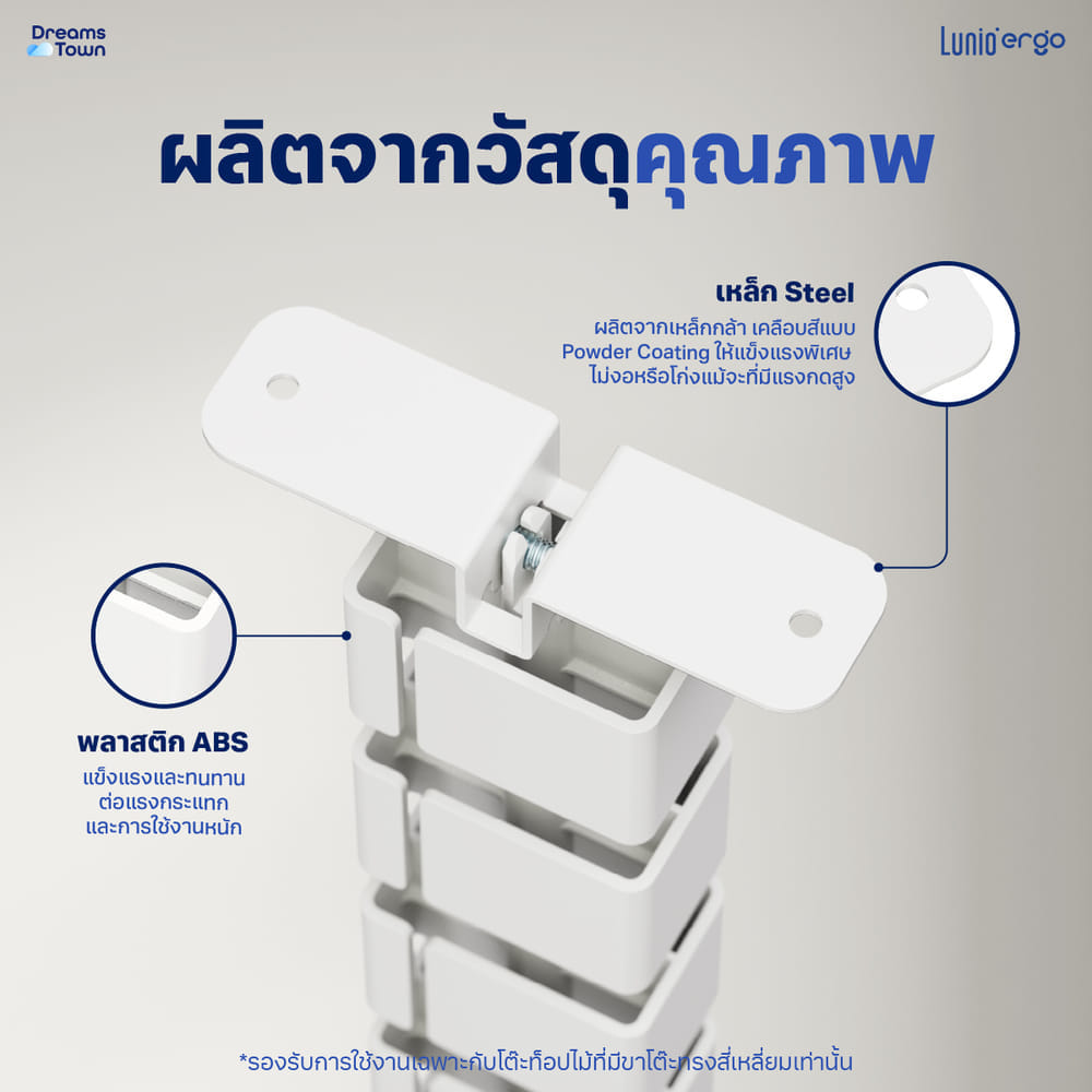 รางเก็บสายไฟ LUNIO ERGO CYMAG CABLE MANAGEMENT SPINE WHITE สีขาว